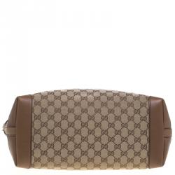 Pre Owned Gucci Beige/Brown GG Canvas Medium Craft Tote