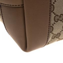 Pre Owned Gucci Beige/Brown GG Canvas Medium Craft Tote