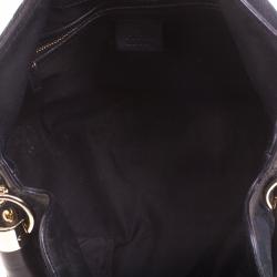 Pre Owned Gucci Black GG Canvas Medium Babouska Indy Top Handle Bag