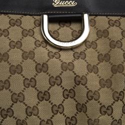 Pre Owned حقيبة يد غوتشي حلقة D كانفاس GG بيج