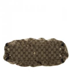 Pre Owned حقيبة يد غوتشي حلقة D كانفاس GG بيج