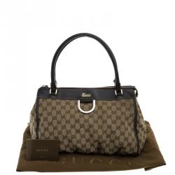 Pre Owned حقيبة يد غوتشي حلقة D كانفاس GG بيج
