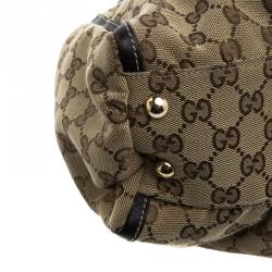 Pre Owned حقيبة يد غوتشي حلقة D كانفاس GG بيج