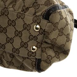 Pre Owned حقيبة يد غوتشي حلقة D كانفاس GG بيج
