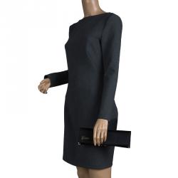 Pre Owned  Gucci Black Satin Evening Clutch