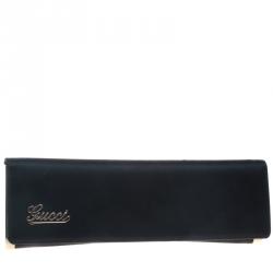 Pre Owned  Gucci Black Satin Evening Clutch