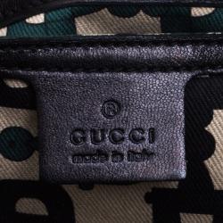 Pre Owned Gucci Black Guccissima Leather Bardot Joy Tote