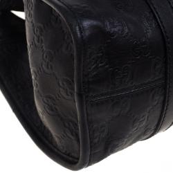 Pre Owned Gucci Black Guccissima Leather Bardot Joy Tote