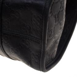 Pre Owned Gucci Black Guccissima Leather Bardot Joy Tote