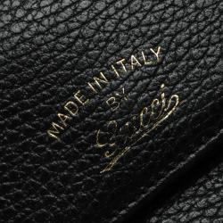 Gucci Black Pebbled Leather Continental Wallet