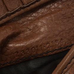 Gucci Brown Leather Guccissima Details Compact Wallet