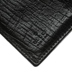 Gucci Black GG Canvas and Leather Compact Wallet
