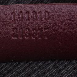 Pre Owned Gucci Burgundy Guccissima Leather Cosmetics Pouch