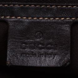 Pre Owned Gucci Beige/Brown GG Canvas Bamboo Hobo