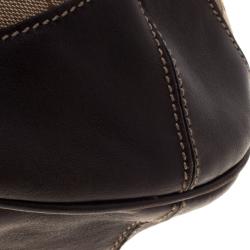 Pre Owned Gucci Beige/Brown GG Canvas Bamboo Hobo