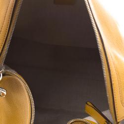 Pre Owned حقيبة غوتشي ايكون بيت كبيرة جلد صفراء