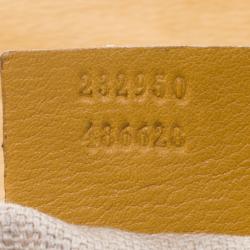 Pre Owned حقيبة غوتشي ايكون بيت كبيرة جلد صفراء