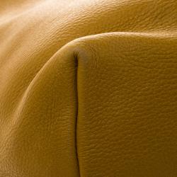 Pre Owned حقيبة غوتشي ايكون بيت كبيرة جلد صفراء