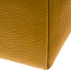 Pre Owned حقيبة غوتشي ايكون بيت كبيرة جلد صفراء