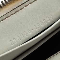 Gucci Off White Guccissima Leather  Icon Bit Zip Around Wallet