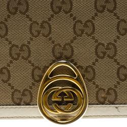 Gucci Off White GG Canvas Continental Wallet