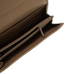 مملوكة مسبقًا Gucci Beige Leather Soho Continental Flap Wallet