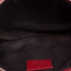 Gucci Red Guccissima Leather Interlocking G Wristlet Pouch