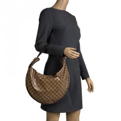 مملوكة مسبقًا Gucci Beige/Brown GG Crystal Canvas Duchessa Hobo