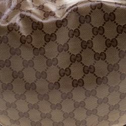 مملوكة مسبقًا Gucci Beige/Brown GG Crystal Canvas Duchessa Hobo