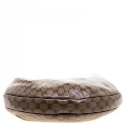 مملوكة مسبقًا Gucci Beige/Brown GG Crystal Canvas Duchessa Hobo