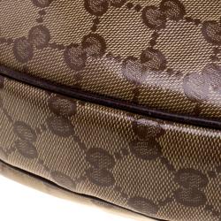 مملوكة مسبقًا Gucci Beige/Brown GG Crystal Canvas Duchessa Hobo