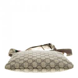 Pre Owned Gucci Beige GG Canvas Loop Messenger Bag