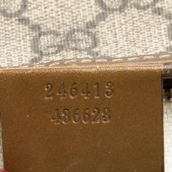 Pre Owned Gucci Beige GG Canvas Loop Messenger Bag