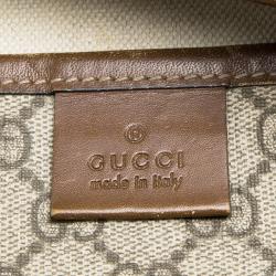 Pre Owned Gucci Beige GG Canvas Loop Messenger Bag