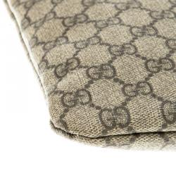 Pre Owned Gucci Beige GG Canvas Loop Messenger Bag