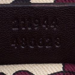 مملوكة مسبقًا حقيبة يد غوتشي سوكي متوسطة جلد غوتشيسيما عنابية داكنة