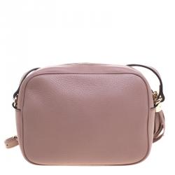 مملوكة مسبقًا Gucci Beige Pebbled Leather Small Soho Disco Shoulder Bag