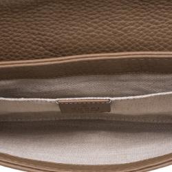 مملوكة مسبقًا حقيبة كلتش غوتشي غرينيتش جلد وثعبان بنية