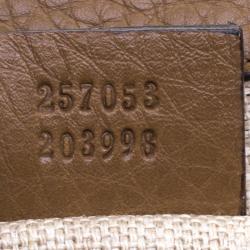 مملوكة مسبقًا حقيبة كلتش غوتشي غرينيتش جلد وثعبان بنية