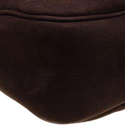 Pre Owned حقيبة غوتشي ويب جاكي ويب سويدي وكانفاس GG بنية