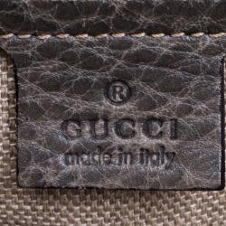 Pre Owned Gucci Pale Green Leather Tassel New Bamboo Top Handle Bag
