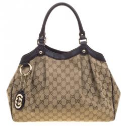 مملوكة مسبقًا Gucci Beige GG Canvas Medium Sukey Tote