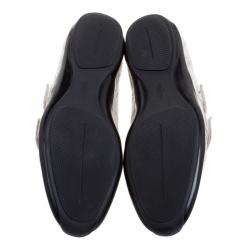 Pre Owned حذاء رياضي غوتشي منخفض من الأعلى فيلكرو جلد غوتشيسيما كريمية مقاس 37