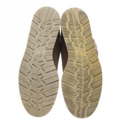 Pre Owned Gucci Brown Guccissima Suede Quercy Buckled Boots Size 37