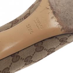 Pre Owned حذاء غوتشي غوتشيسيما كانفاس بالشعار GG مقاس 38