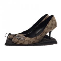 Pre Owned حذاء غوتشي غوتشيسيما كانفاس بالشعار GG مقاس 38