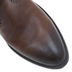 مملوكة مسبقًا Gucci Brown Leather Mid Calf Boots Size 40.5