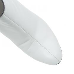 Pre Owned حذاء بوت غوتشي جلد أبيض حرفي GG متداخلين للكاحل مقاس 38.5