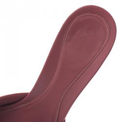 Pre Owned Gucci Pink Guccissima Leather Horsebit Slides Size 39