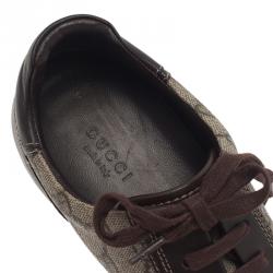 Pre Owned حذاء رياضي خفيف غوتشي غوتشيسيما كانفاس وجلد بيج مقاس 39